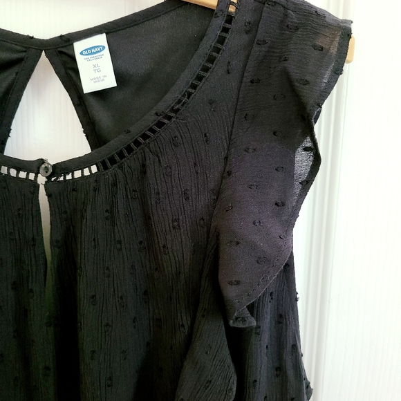 Old Navy Dresses & Skirts - ⭐Old Navy⭐Lined Black Ruffle Dress Size XL / Extra Large
